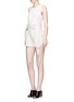 Figure View - Click To Enlarge - 3.1 PHILLIP LIM - Ruffle silk panel sleeveless jersey top