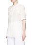 Front View - Click To Enlarge - 3.1 PHILLIP LIM - Quilted ruffle trim silk shirt