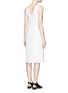 Back View - Click To Enlarge - 3.1 PHILLIP LIM - Quilted ruffle trim sleeveless silk dress