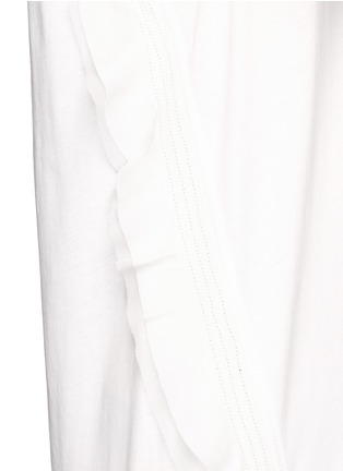Detail View - Click To Enlarge - 3.1 PHILLIP LIM - Silk ruffle trim cotton sleeveless dress