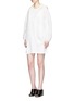 Figure View - Click To Enlarge - 3.1 PHILLIP LIM - Silk ruffle trim cotton sleeveless dress