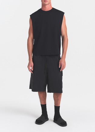 Back View - Click To Enlarge - SKIMS - Heavyweight Cotton Cropped Muscle Tank