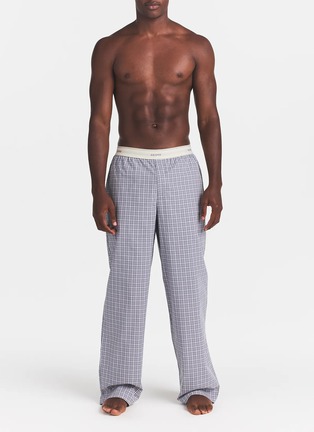 Figure View - Click To Enlarge - SKIMS - SKIMS Cotton Poplin Logo Band Pants