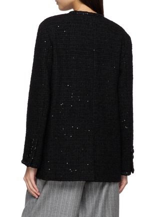 Back View - Click To Enlarge - THE LAURENT - Sequin Trim Tweed Jacket