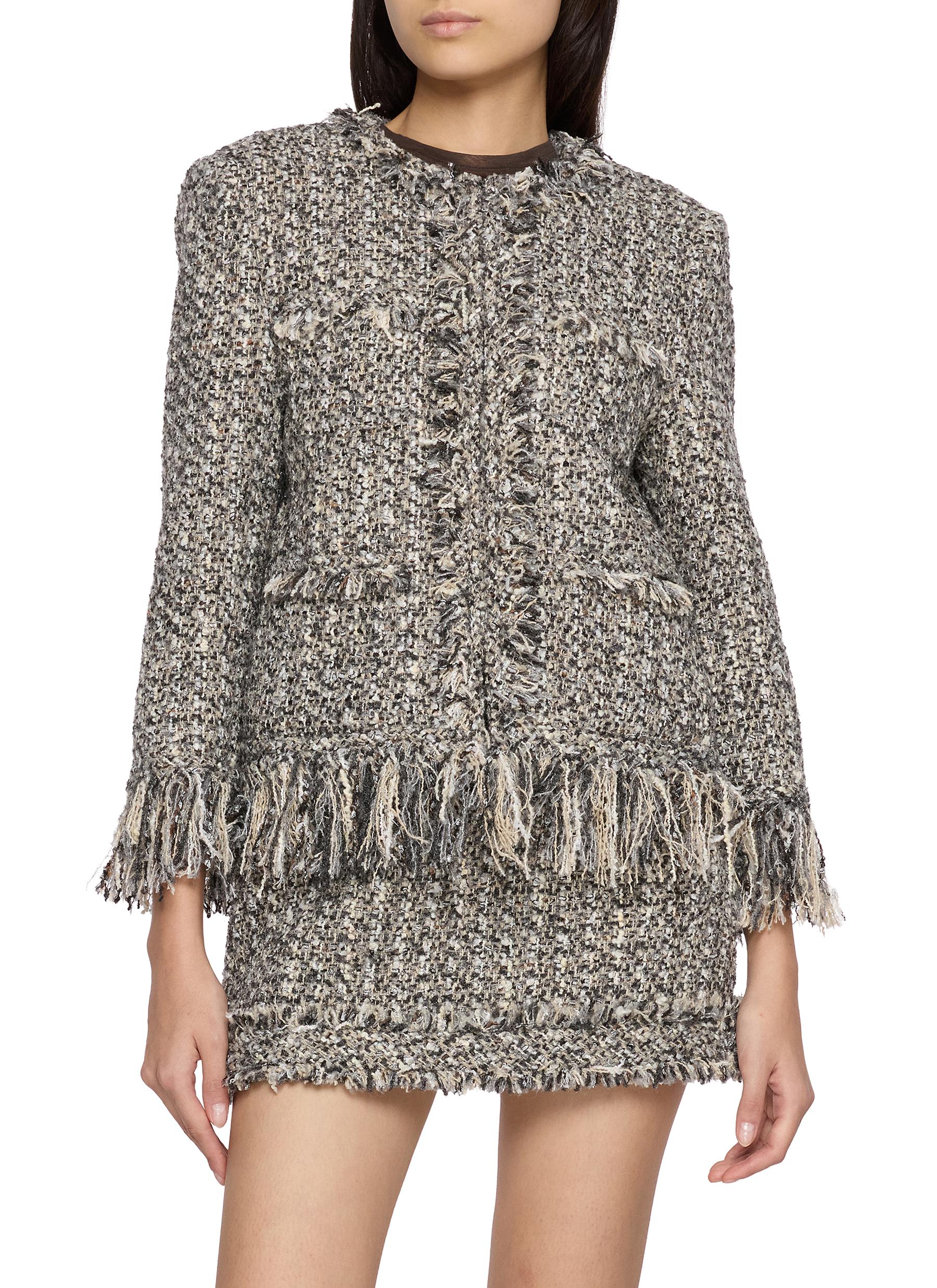 THE LAURENT | Beverly Fringe Trim Tweed Jacket | Women | Lane Crawford