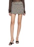 THE LAURENT Beverly Fringe Trim Tweed Mini Skirt
