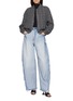 Figure View - Click To Enlarge - THE LAURENT - Pearl Stand Collar Tweed Bomber Jacket