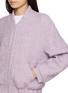  - THE LAURENT - Violet Bouclé Tweed Bomber Jacket