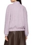 Back View - Click To Enlarge - THE LAURENT - Violet Bouclé Tweed Bomber Jacket