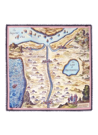 Main View - Click To Enlarge - GUCCI - 'Carte de Tendre' map print wool-silk scarf