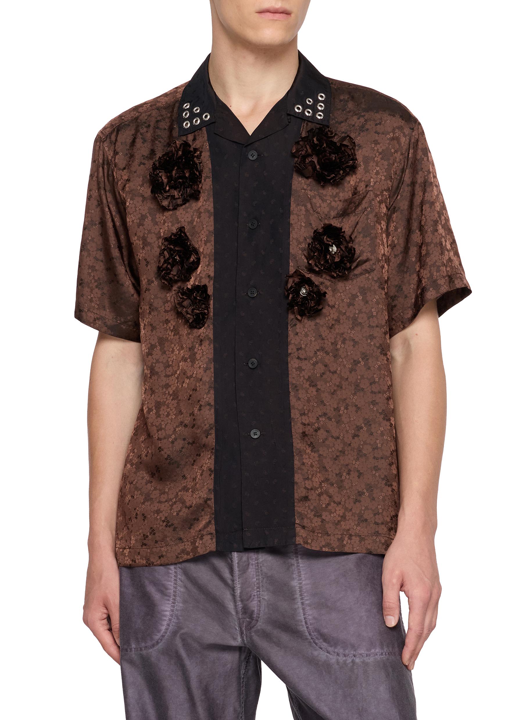 TOGA VIRILIS | Cupra Jacquard Floral Shirt | Men | Lane Crawford