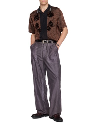 Figure View - Click To Enlarge - TOGA VIRILIS - Cupra Jacquard Floral Shirt