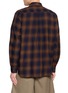 Back View - Click To Enlarge - TOGA VIRILIS - Fringed Ombre Chequered Cotton Shirt