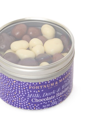 Detail View - Click To Enlarge - FORTNUM & MASON - Milk, Dark & White Chocolate Raisins 200g