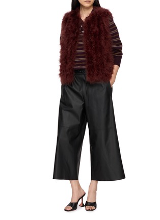 Figure View - Click To Enlarge - YVES SALOMON - Feather Silk Lined Vest