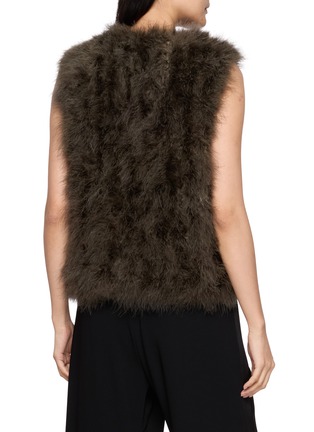 Back View - Click To Enlarge - YVES SALOMON - Feather Silk Lined Vest