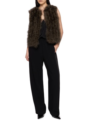 Figure View - Click To Enlarge - YVES SALOMON - Feather Silk Lined Vest