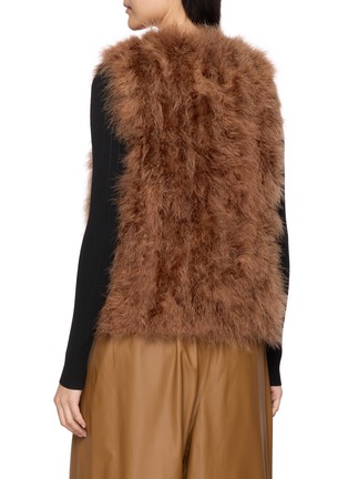 Back View - Click To Enlarge - YVES SALOMON - Feather Silk Lined Vest