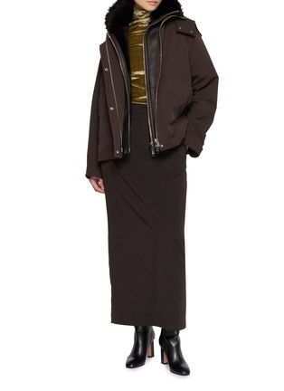 Figure View - Click To Enlarge - YVES SALOMON - High Neck Parka Jacket