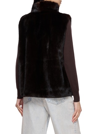 Back View - Click To Enlarge - YVES SALOMON - Rev Mink Fur Vest