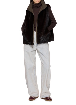 Figure View - Click To Enlarge - YVES SALOMON - Rev Mink Fur Vest