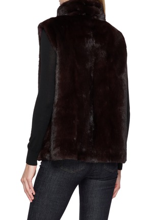 Back View - Click To Enlarge - YVES SALOMON - Reversible Mink Fur Vest