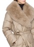  - YVES SALOMON - Detachable Fur Collar Double-Breasted Down Jacket