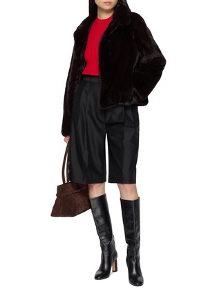 Figure View - Click To Enlarge - YVES SALOMON - Notch Lapel Mink Jacket