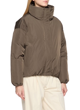 Detail View - Click To Enlarge - YVES SALOMON - Fox Fur Removable Gloves Puffer Jacket