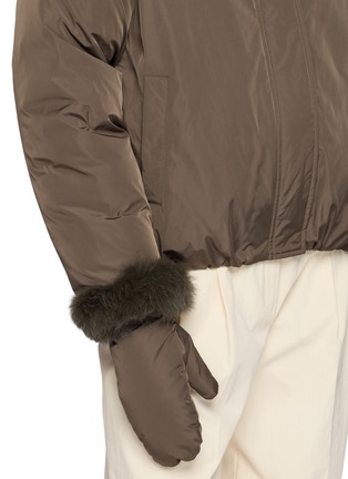  - YVES SALOMON - Fox Fur Removable Gloves Puffer Jacket