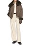 Figure View - Click To Enlarge - YVES SALOMON - Fox Fur Removable Gloves Puffer Jacket