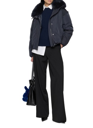 Figure View - Click To Enlarge - YVES SALOMON - Fox Fur Removable Gloves Puffer Jacket