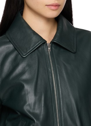 Detail View - Click To Enlarge - YVES SALOMON - Fur Collar Leather Jacket