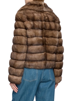 Back View - Click To Enlarge - YVES SALOMON - Cropped Sable Fur Jacket