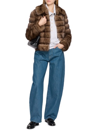 Figure View - Click To Enlarge - YVES SALOMON - Cropped Sable Fur Jacket