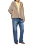 Figure View - Click To Enlarge - YVES SALOMON - Hooded Mink Fur Jacket