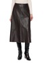 YVES SALOMON Flared Leather Midi Skirt