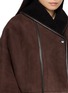  - YVES SALOMON - Short Leather Shearling Cape