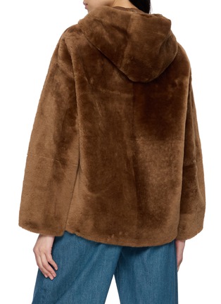 Back View - Click To Enlarge - YVES SALOMON - Hooded Fur Jacket