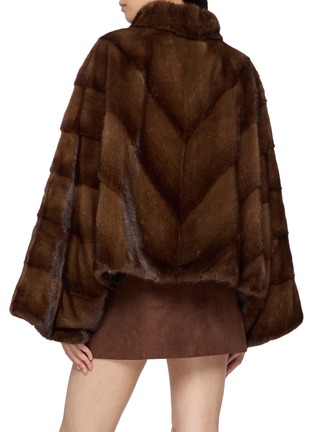 Back View - Click To Enlarge - YVES SALOMON - Mink Cape Jacket