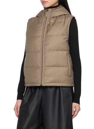 Detail View - Click To Enlarge - YVES SALOMON - Reversible Fox Fur Puffer Vest