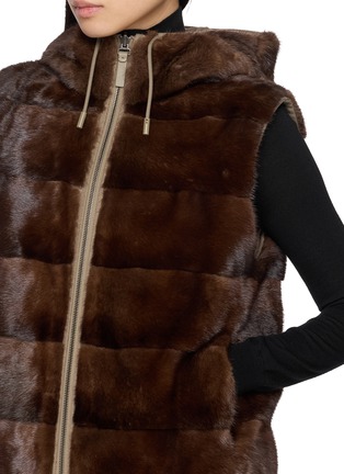  - YVES SALOMON - Reversible Fox Fur Puffer Vest