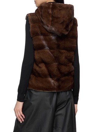 Back View - Click To Enlarge - YVES SALOMON - Reversible Fox Fur Puffer Vest