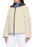 Detail View - Click To Enlarge - YVES SALOMON - Reversible Contrast Collar Leather Jacket