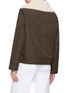 Back View - Click To Enlarge - YVES SALOMON - Reversible Contrast Collar Leather Jacket