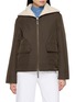 YVES SALOMON Reversible Contrast Collar Leather Jacket