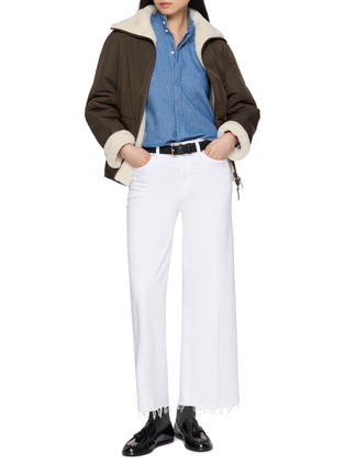 Figure View - Click To Enlarge - YVES SALOMON - Reversible Contrast Collar Leather Jacket