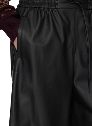  - YVES SALOMON - Cropped Wide Leg Leather Pants
