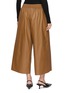 Back View - Click To Enlarge - YVES SALOMON - Cropped Wide Leg Leather Pants