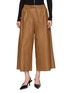 YVES SALOMON Cropped Wide Leg Leather Pants